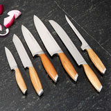 Bonded Teak, 7-Piece Knife Block Set from Schmidt Bros.