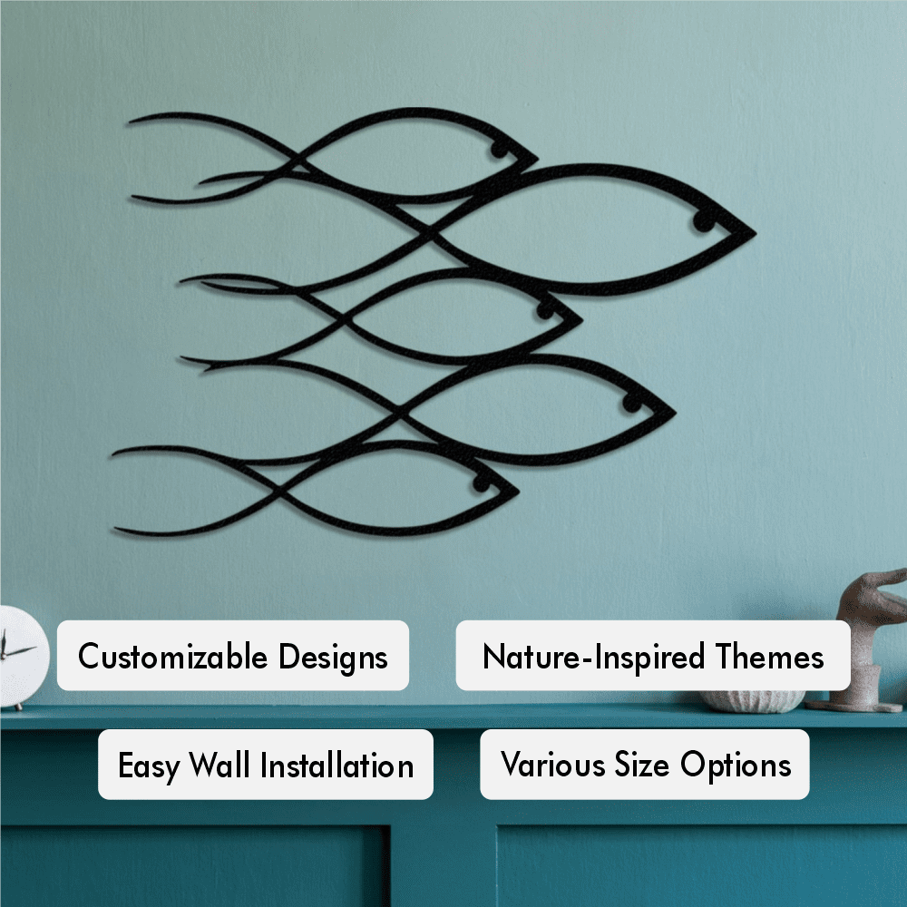 School Of Fish Metal Wall Art from VITAHOME DESIGN LLC