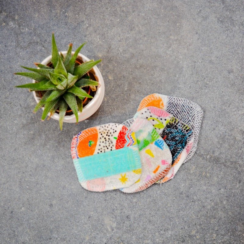 Scrap Felt Polish Pads: Set of 4 - Zero Waste Upcycled from Marley's Monsters