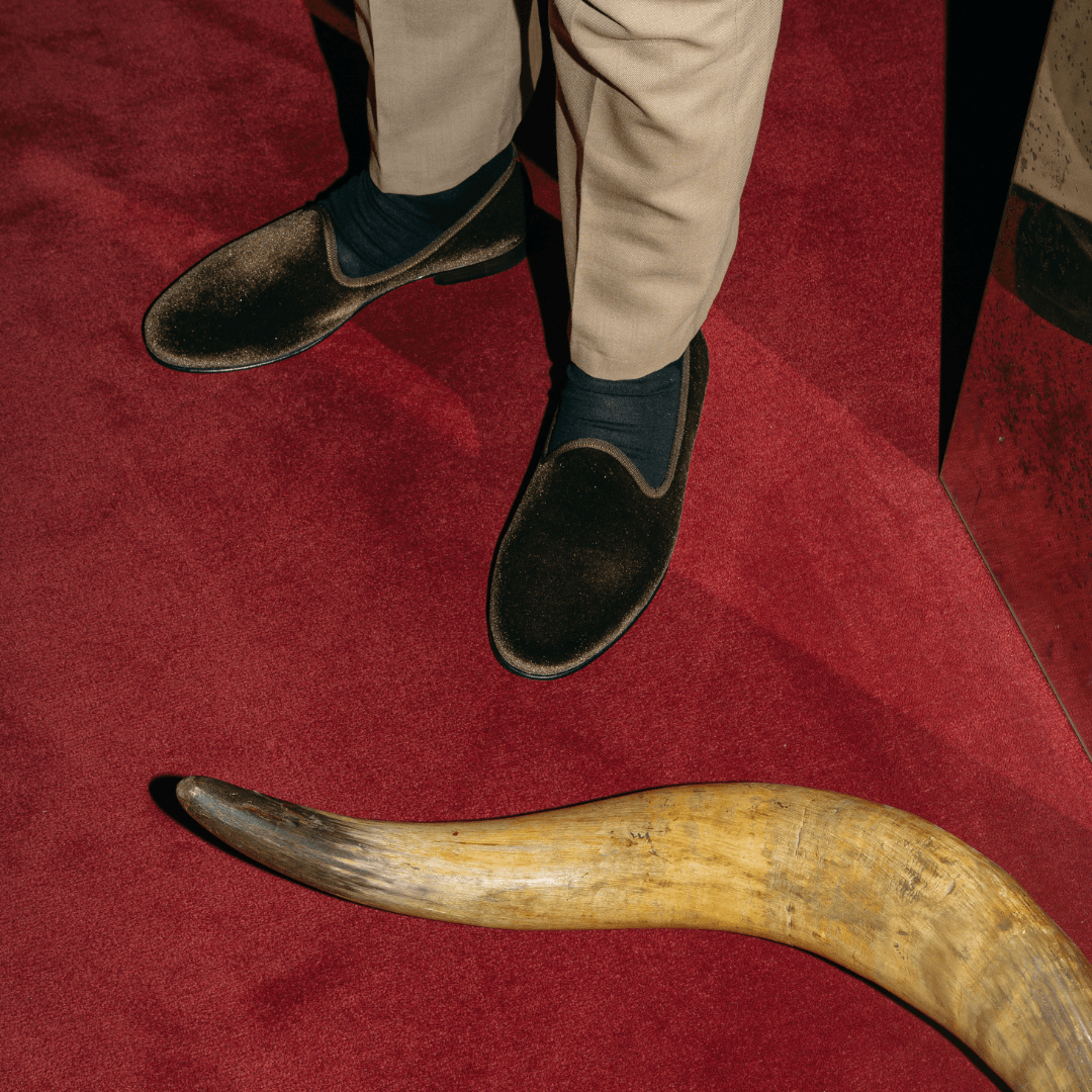 Men's Brown Velvet Slipper II from Del Toro Shoes