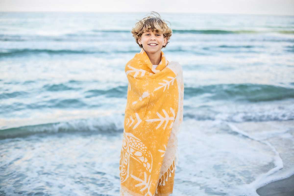 Sea Turtle Jaune - Turkish Towel from Sun Drunk