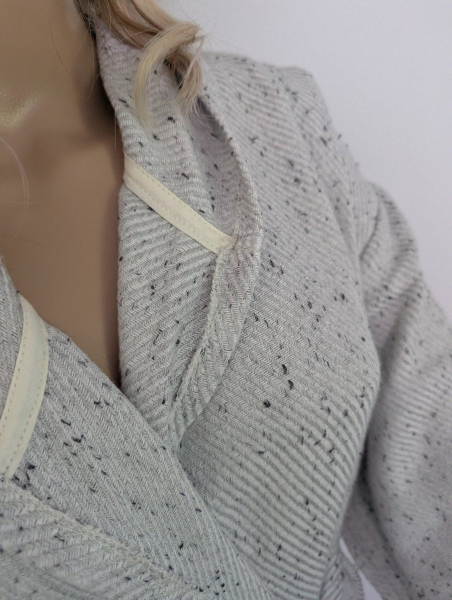 Serenity Bathrobe – Soft Flat Weave Turkish Cotton, Hooded Design, Unisex Fit from The Bali Market