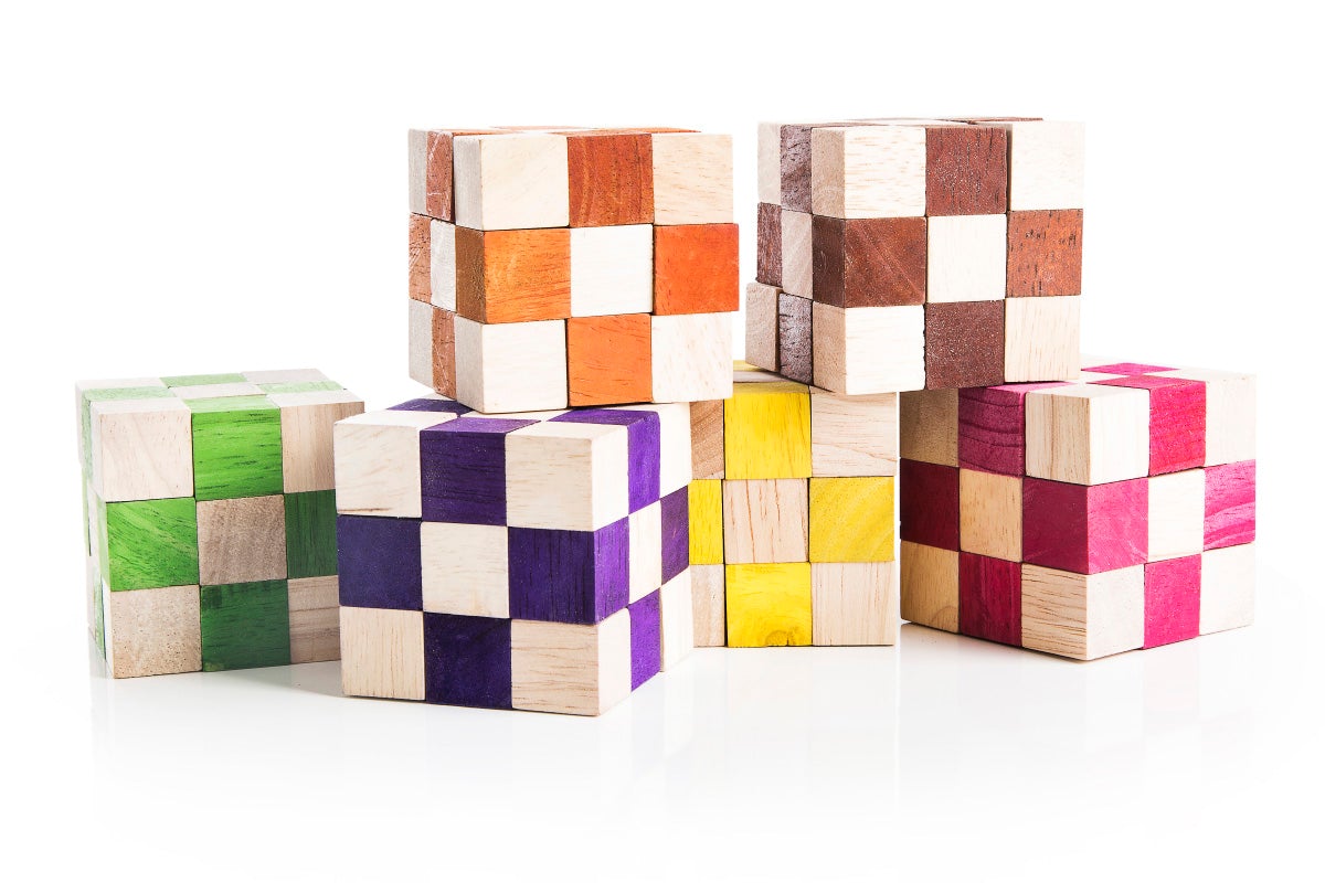 6 Snake Cube - Color Variety Set - Same Configuration from Kubiya Games