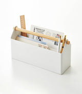 Pen + Desk Organizer - Two Sizes - Steel + Wood from Yamazaki Home