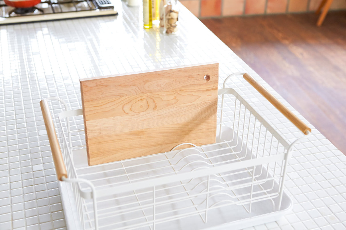 Dish Rack - Steel + Wood from Yamazaki Home