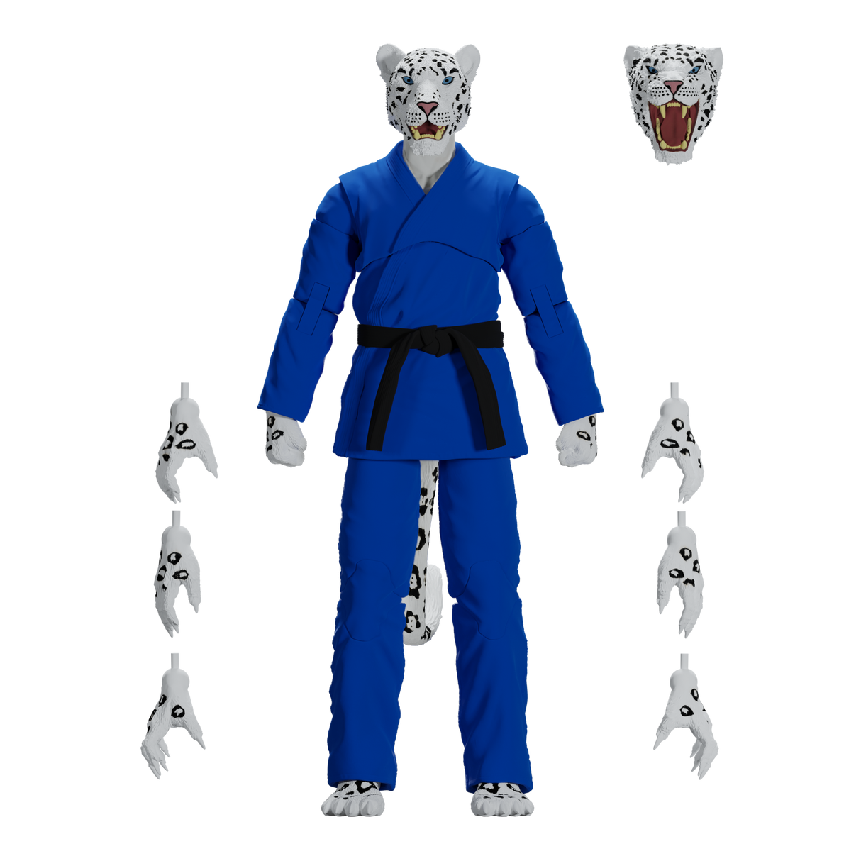Zoo Jitsu Fighters Shadow 'Ice' the Snow Leopard Action Figure from Icon Heroes