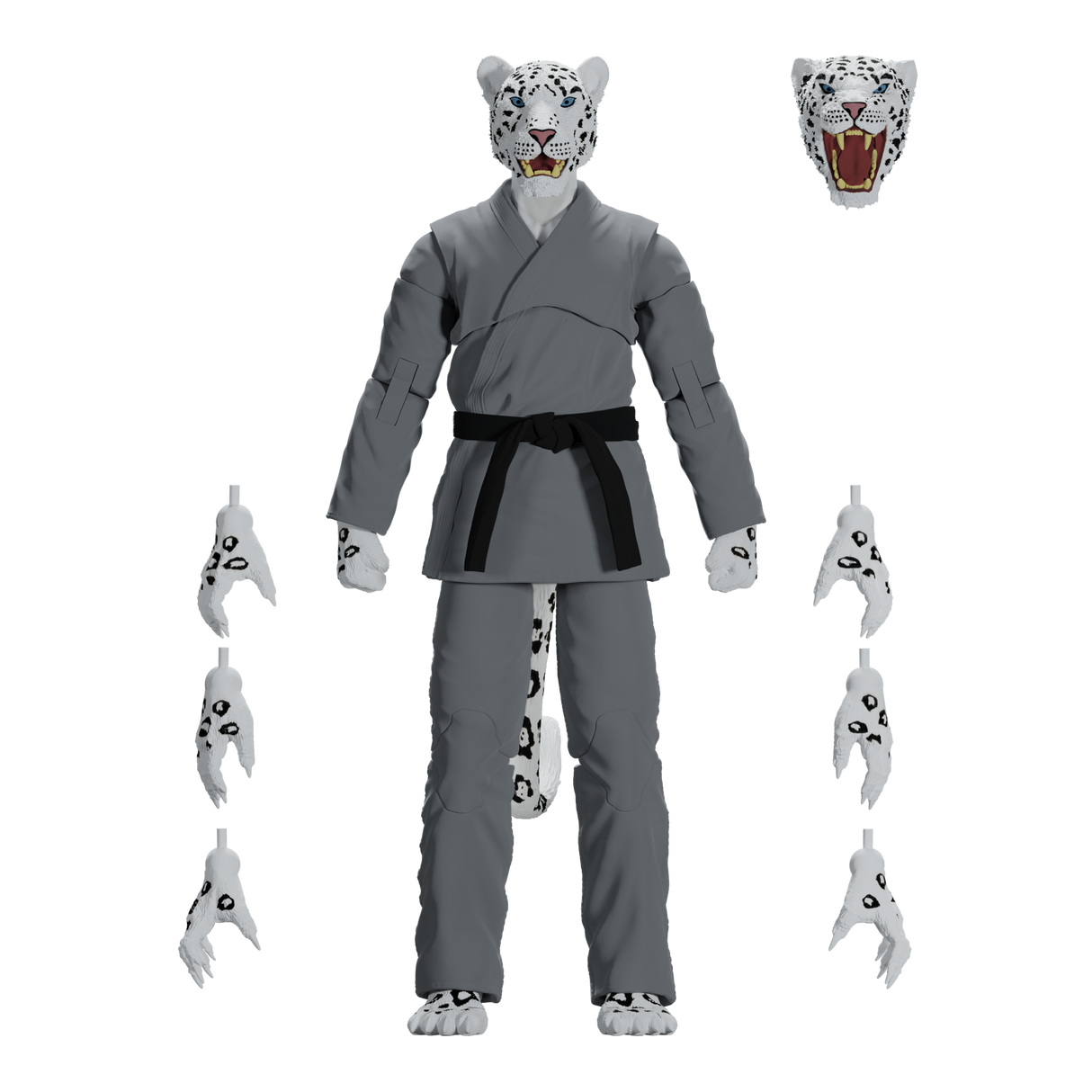 Zoo Jitsu Fighters Shadow 'Ice' the Snow Leopard Action Figure from Icon Heroes
