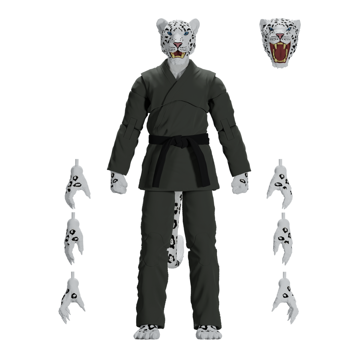 Zoo Jitsu Fighters Shadow 'Ice' the Snow Leopard Action Figure from Icon Heroes