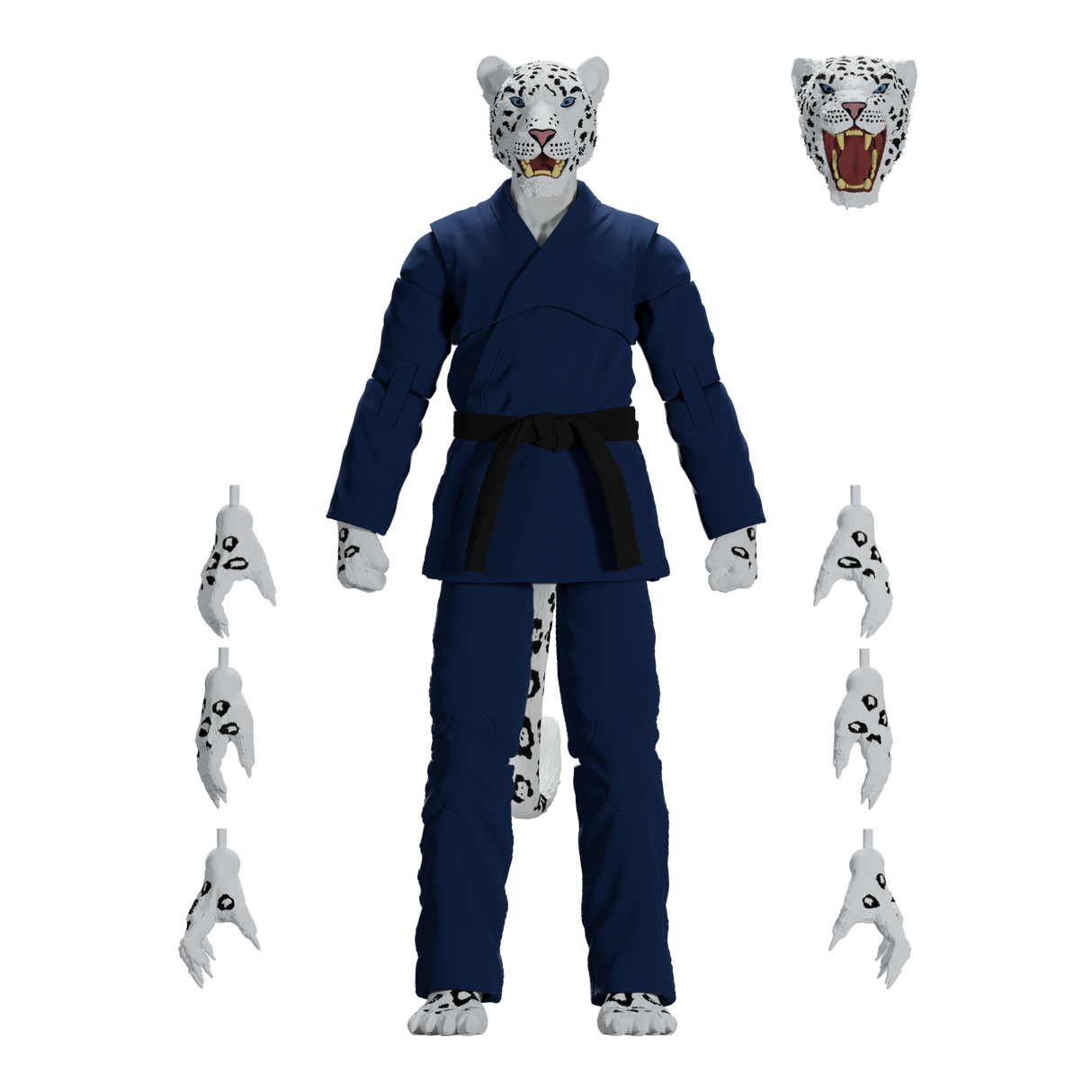 Zoo Jitsu Fighters Shadow 'Ice' the Snow Leopard Action Figure from Icon Heroes