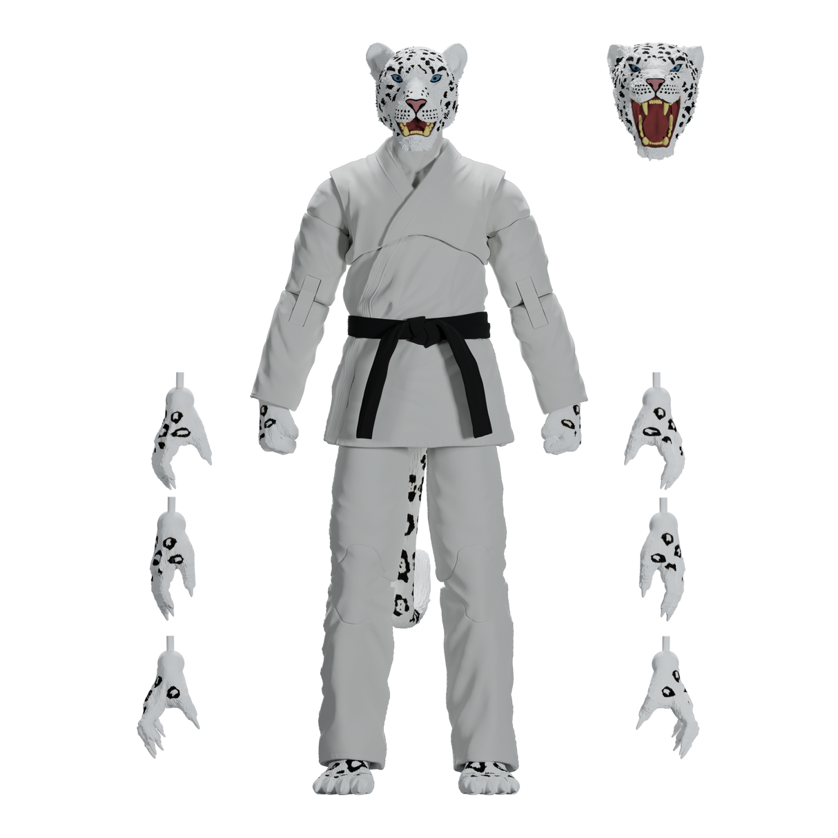 Zoo Jitsu Fighters Shadow 'Ice' the Snow Leopard Action Figure from Icon Heroes