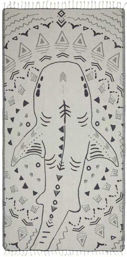 Shark Noir - Turkish Towel from Sun Drunk