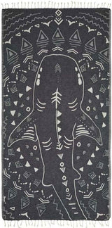 Shark Noir - Turkish Towel from Sun Drunk