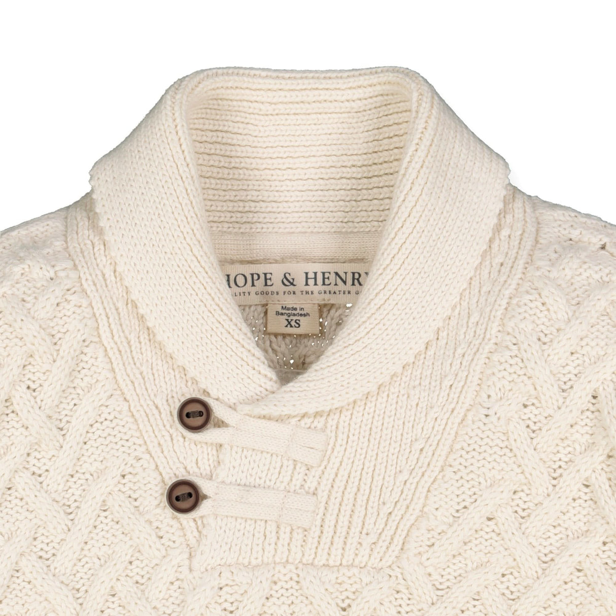 Shawl Collar Organic Cable Sweater - Baby from Hope & Henry
