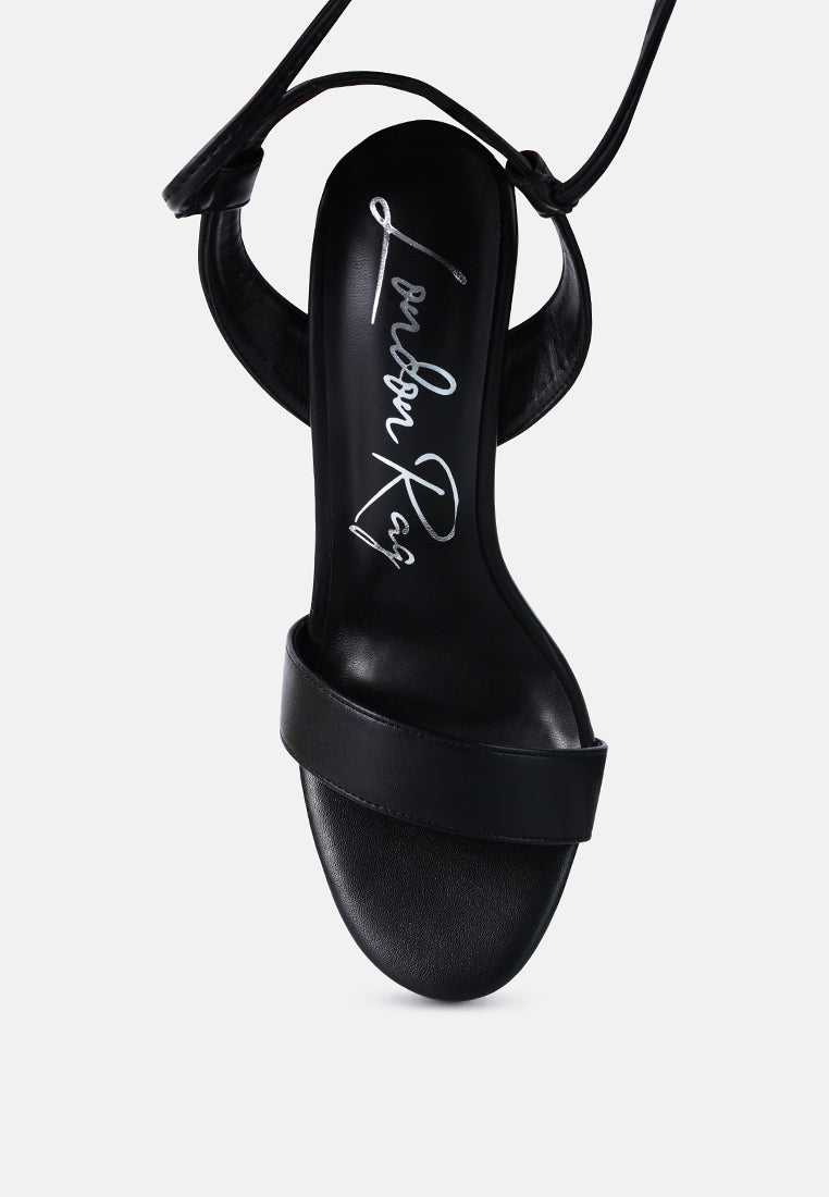 Sheeny Clear Stiletto Lace Up Heels from London Rag International