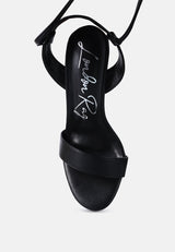 Sheeny Clear Stiletto Lace Up Heels from London Rag International