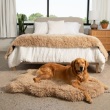 PupRug™ Luxe Faux Fur Orthopedic Dog Bed -  Plush Sheep Tan from Paw.com