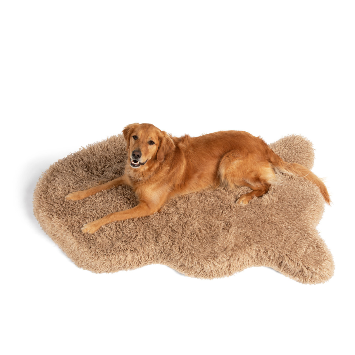 PupRug™ Luxe Faux Fur Orthopedic Dog Bed -  Plush Sheep Tan from Paw.com
