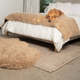 PupProtector™ Luxe Waterproof Bed Runner - Plush Sheep Tan from Paw.com