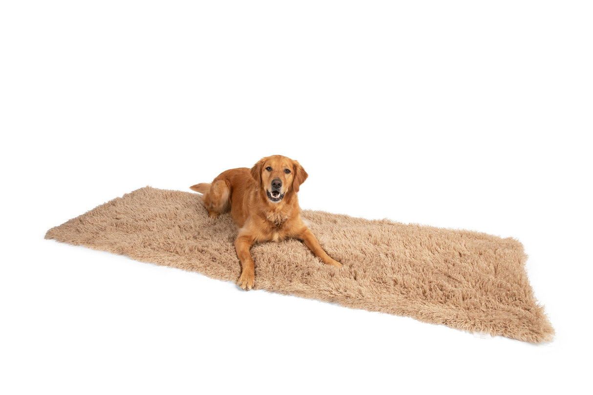 PupProtector™ Luxe Waterproof Bed Runner - Plush Sheep Tan from Paw.com
