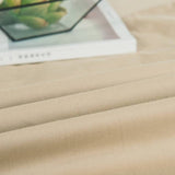 DaDa Bedding Poplin Cotton Tan Beige Fitted Sheet and Pillowcase (JHW-546)