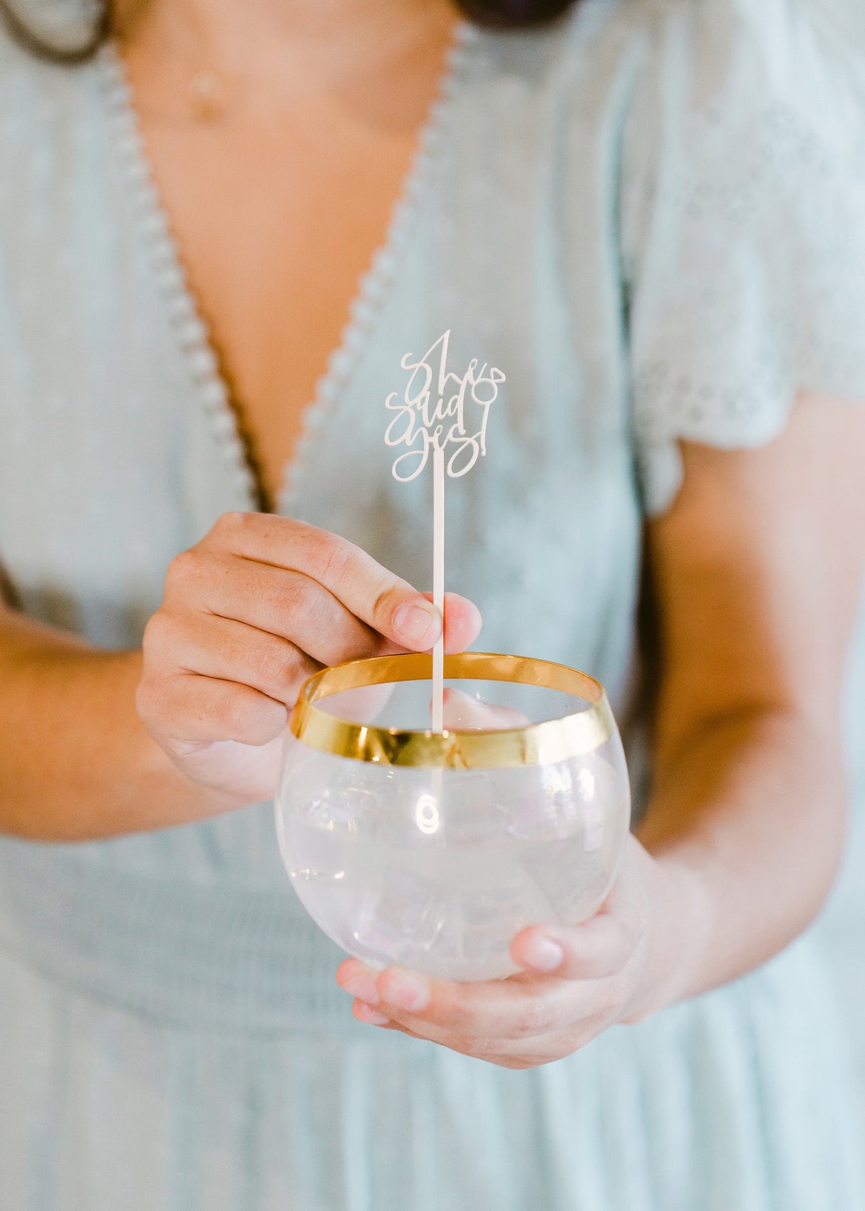 She Said Yes! Drink Stirrers, Set of 12 from The Cotton & Canvas Co.