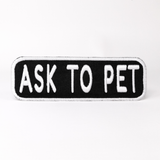 Ask to Pet 2x6 Patch from K9 Sport Sack