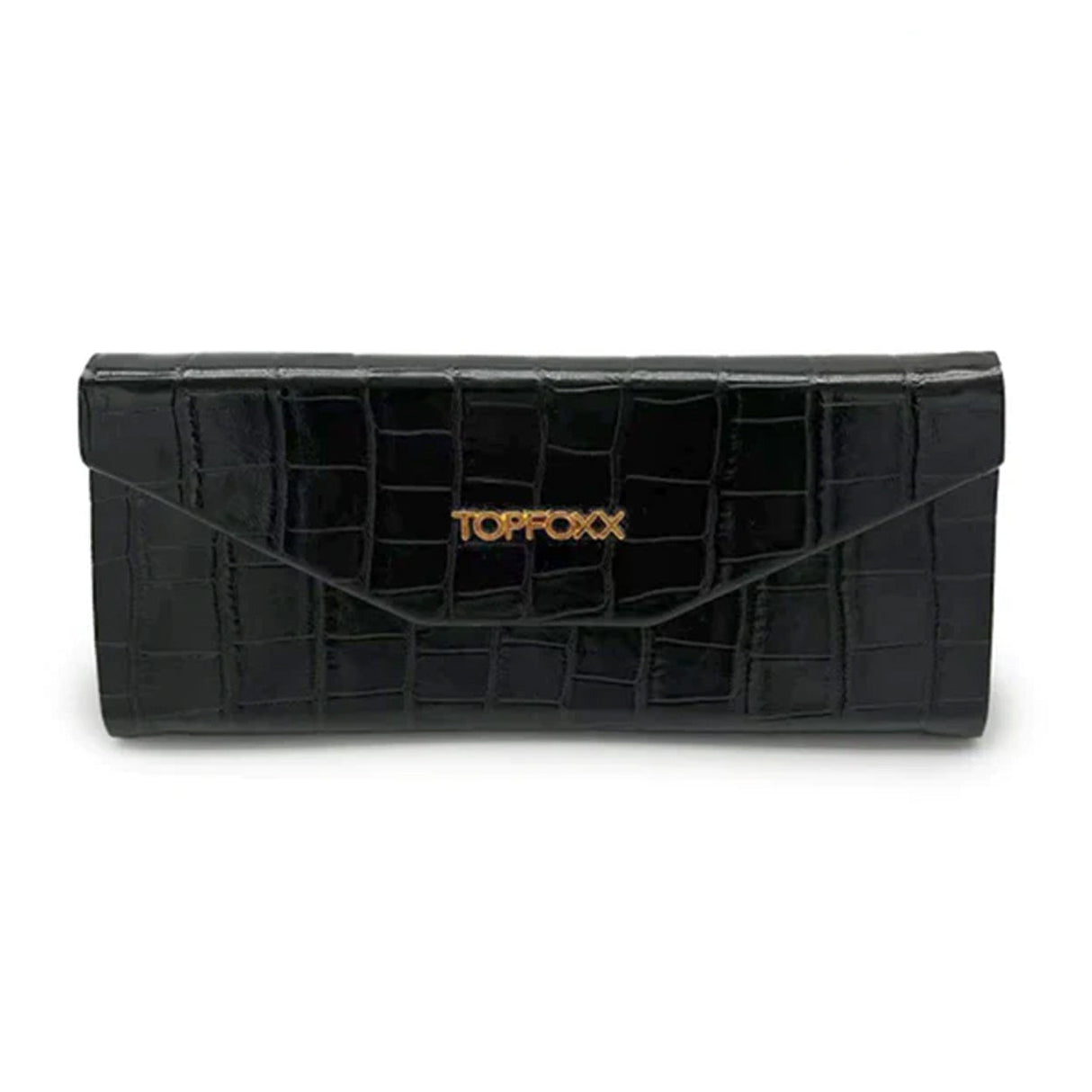 Black Faux Croco Hard Case From TopFoxx