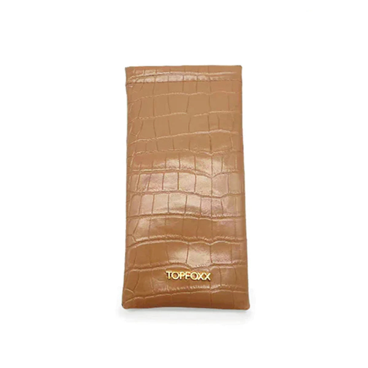 Nude Faux Croco Soft Pouch from TopFoxx