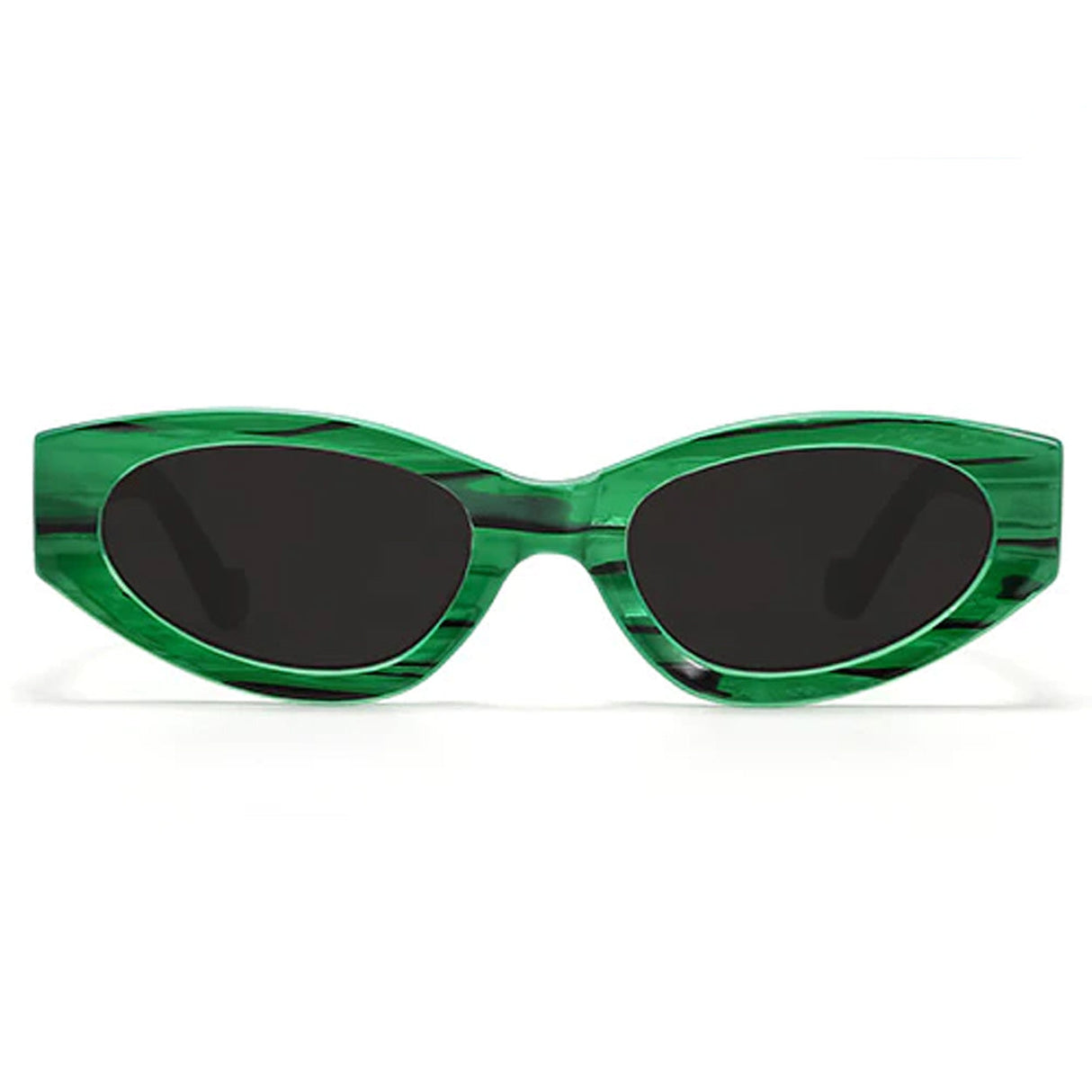 Kat x Money Moves - Green Cateye Sunglasses from TopFoxx