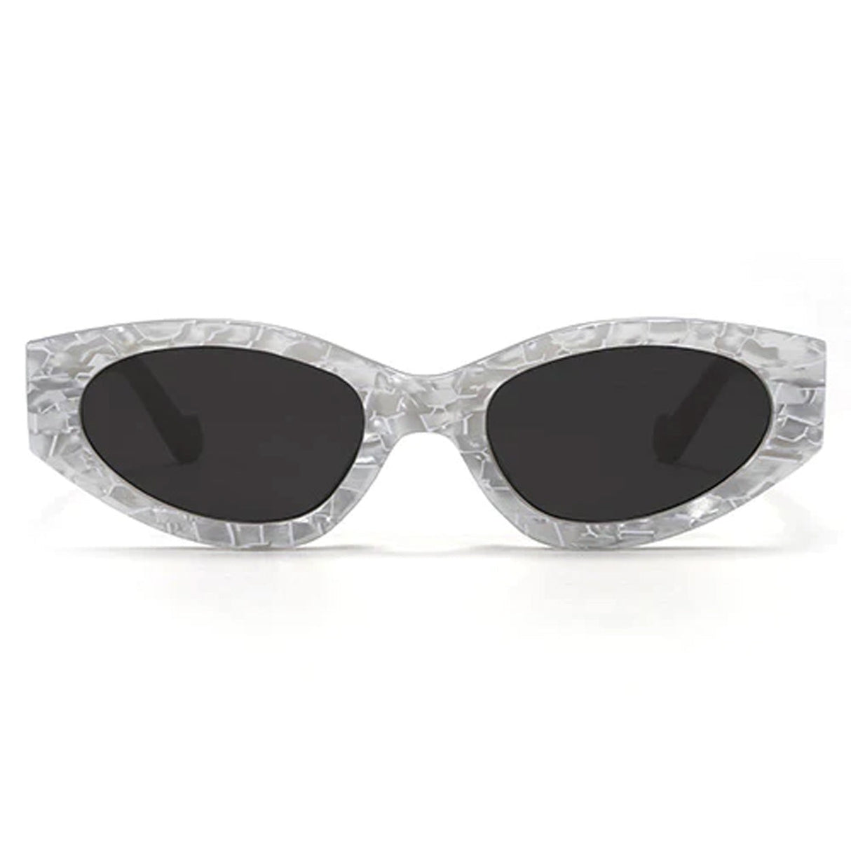 Kat x Money Moves - Silver Cateye Sunglasses from TopFoxx