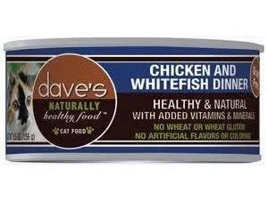 Dave's Naturally Healthy Chicken & Whitefish Cat Food (5.5oz) from The Family Pet