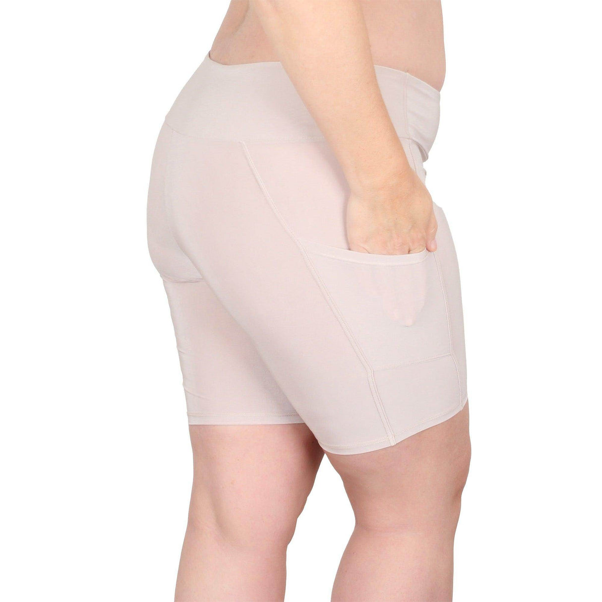 Signature Shortlette Slipshort with 2 Pockets 8" | Ecru From Undersummers