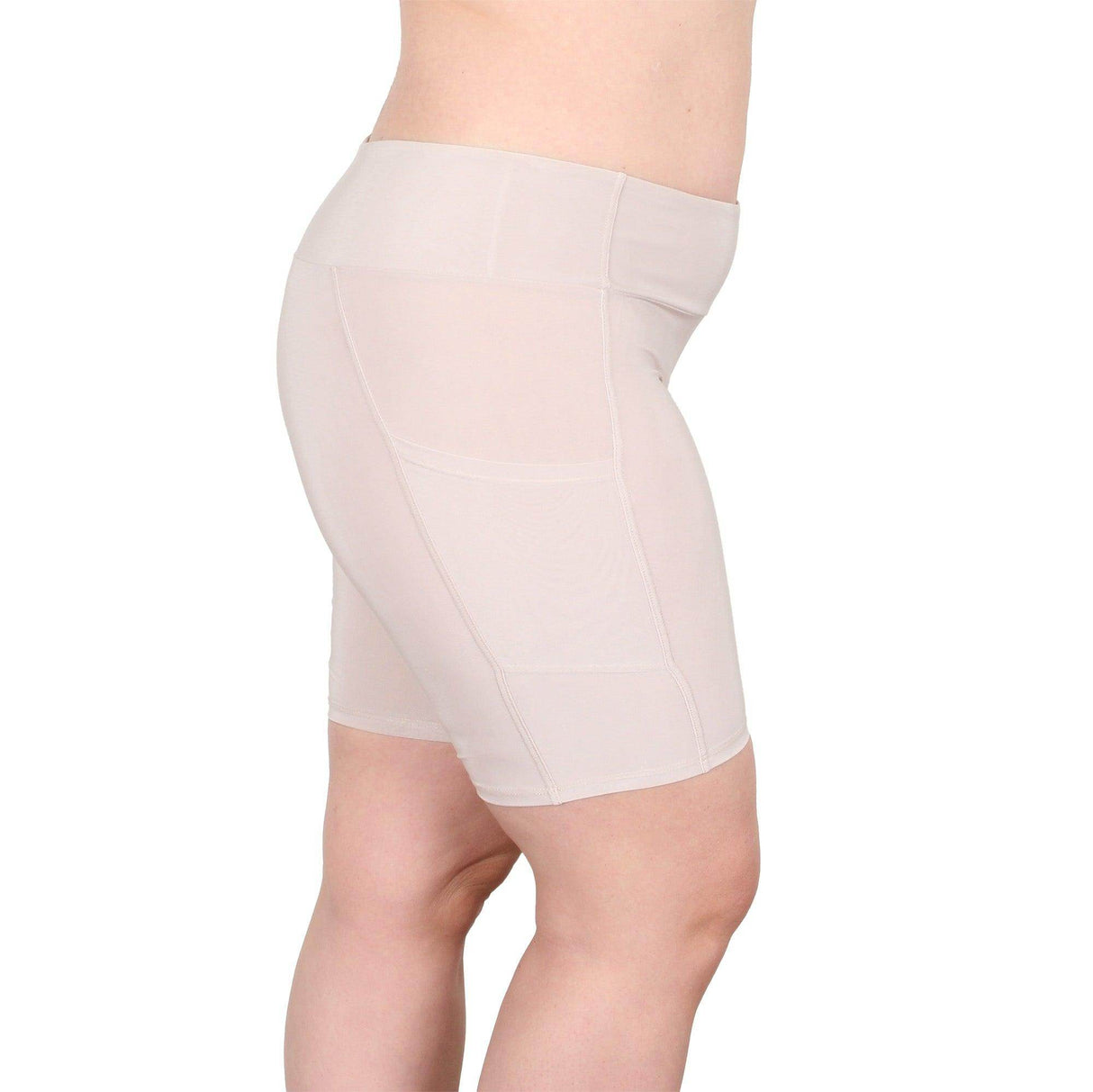 Signature Shortlette Slipshort with 2 Pockets 8" | Ecru From Undersummers