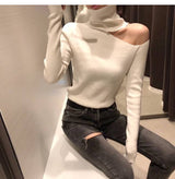 Off Shoulder Knitted Sweater From Kawaii Stop