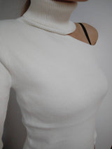 Off Shoulder Knitted Sweater From Kawaii Stop