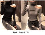 Off Shoulder Knitted Sweater From Kawaii Stop