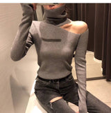 Off Shoulder Knitted Sweater From Kawaii Stop