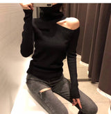 Off Shoulder Knitted Sweater From Kawaii Stop