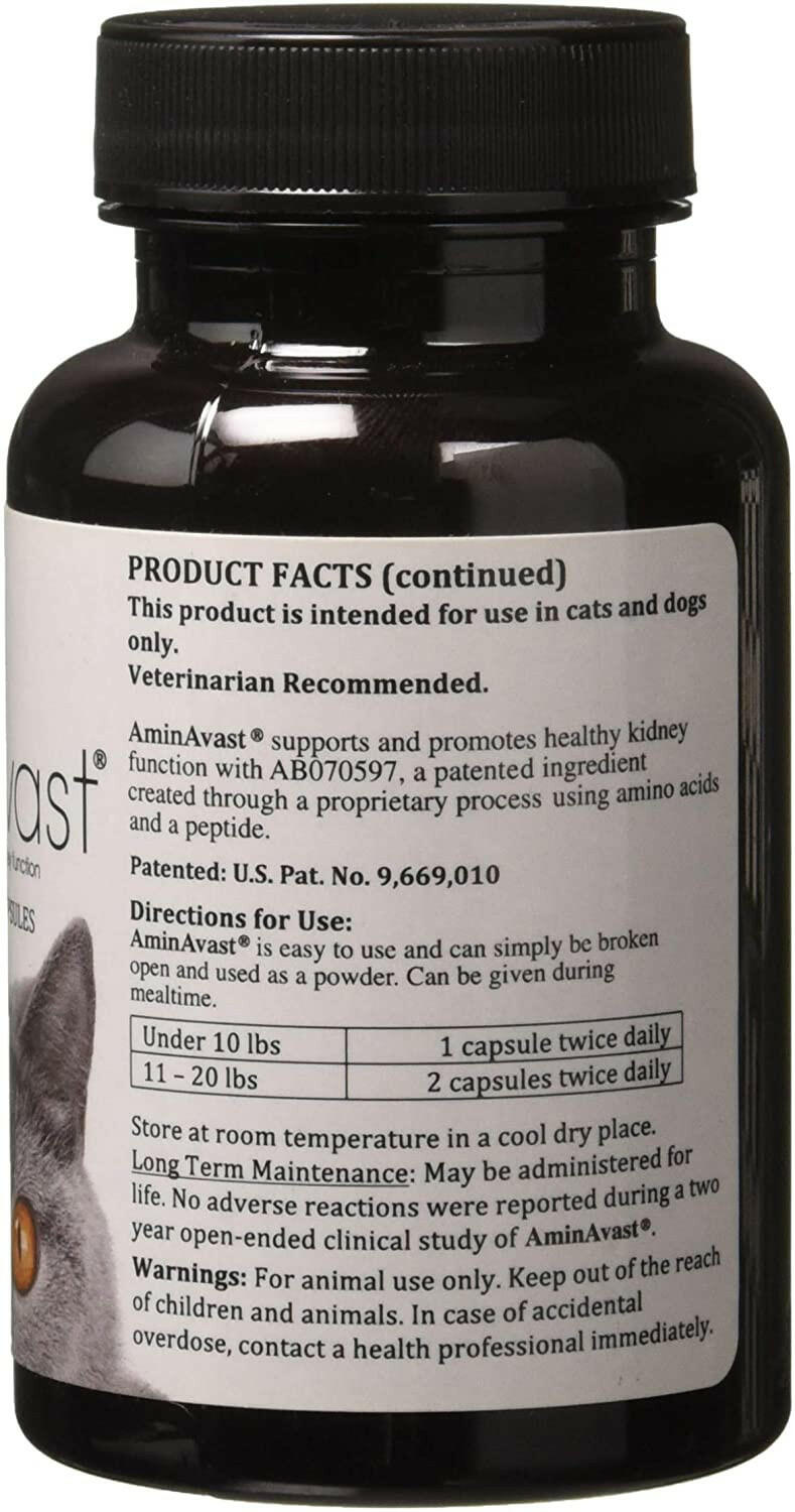 AminAvast Kidney Support for Cats (60 capsules) from HardyPaw
