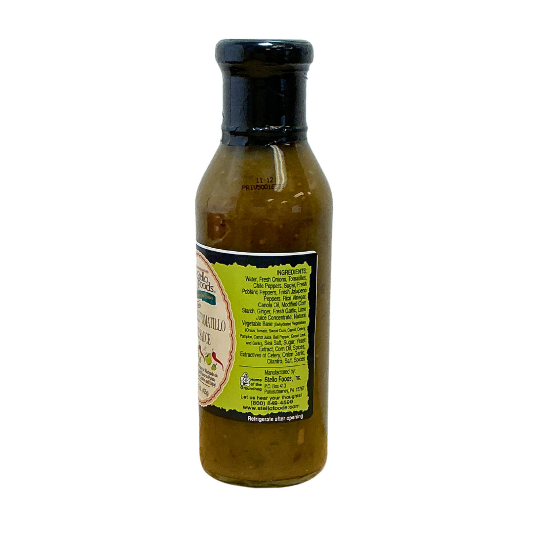 Stello Foods - Rosie's Green Chile Tomatillo Ginger Sauce 13 oz From Stello Foods