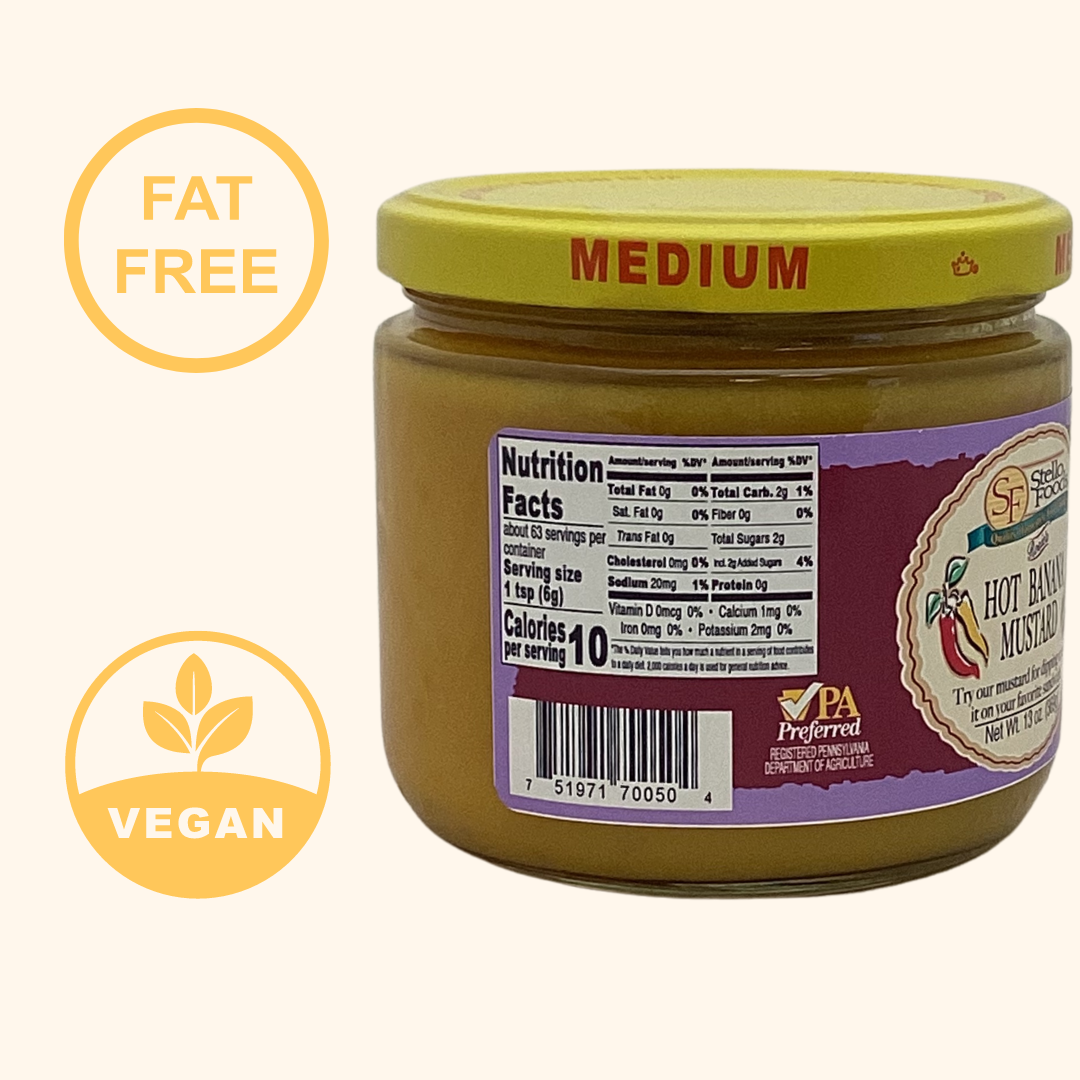Stello Foods - Rosie's Hot Banana Pepper Mustard 13 oz From Stello Foods