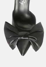 Sidonie Bow Detail Stiletto Mules from London Rag International