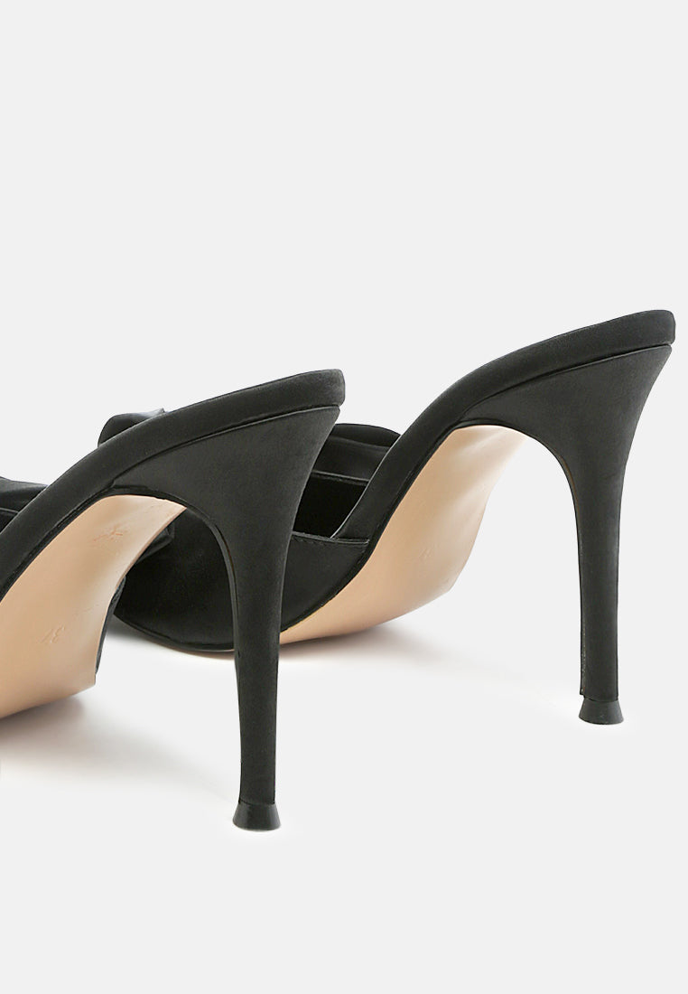 Sidonie Bow Detail Stiletto Mules from London Rag International
