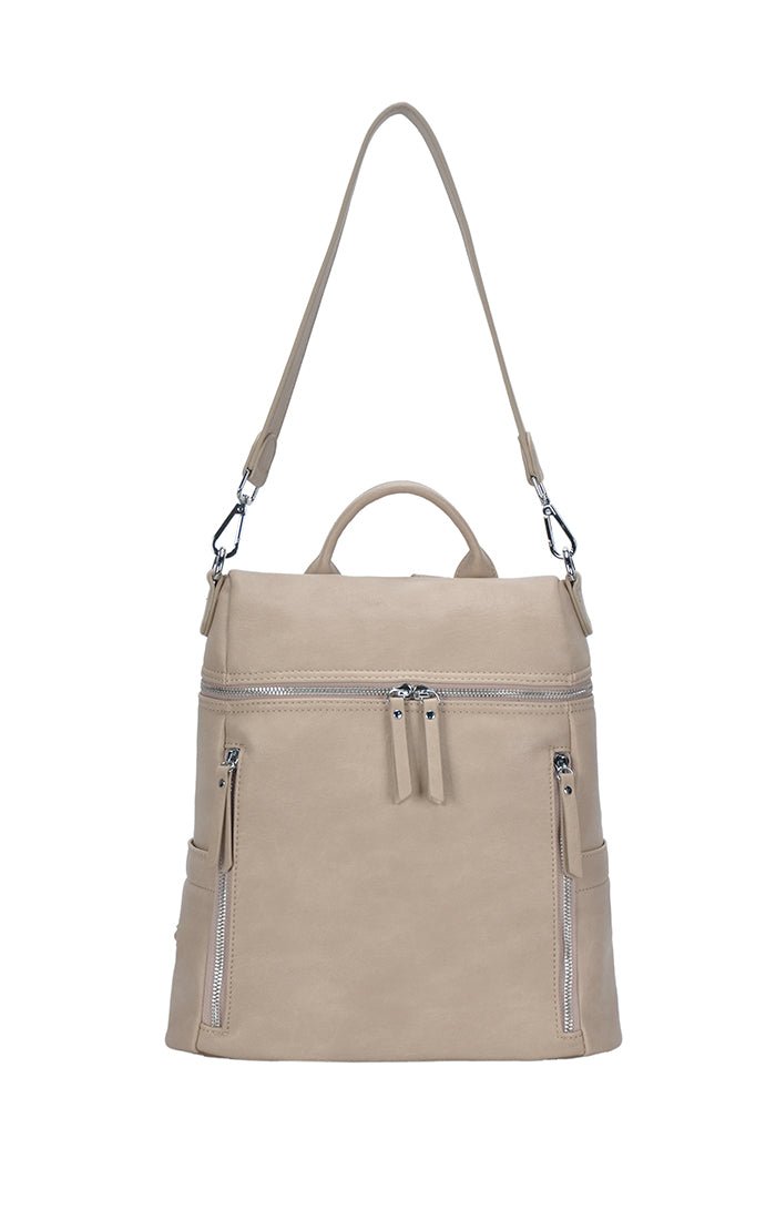 Sienna Utilitarian Shoulder Backpack Purse from MMS Brands