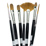 Trekell Sienna Synthetic Red Sable Long Handle Artist Brushes for Oil, Watercolor and Acrylic Painting from Trekell Art Supplies