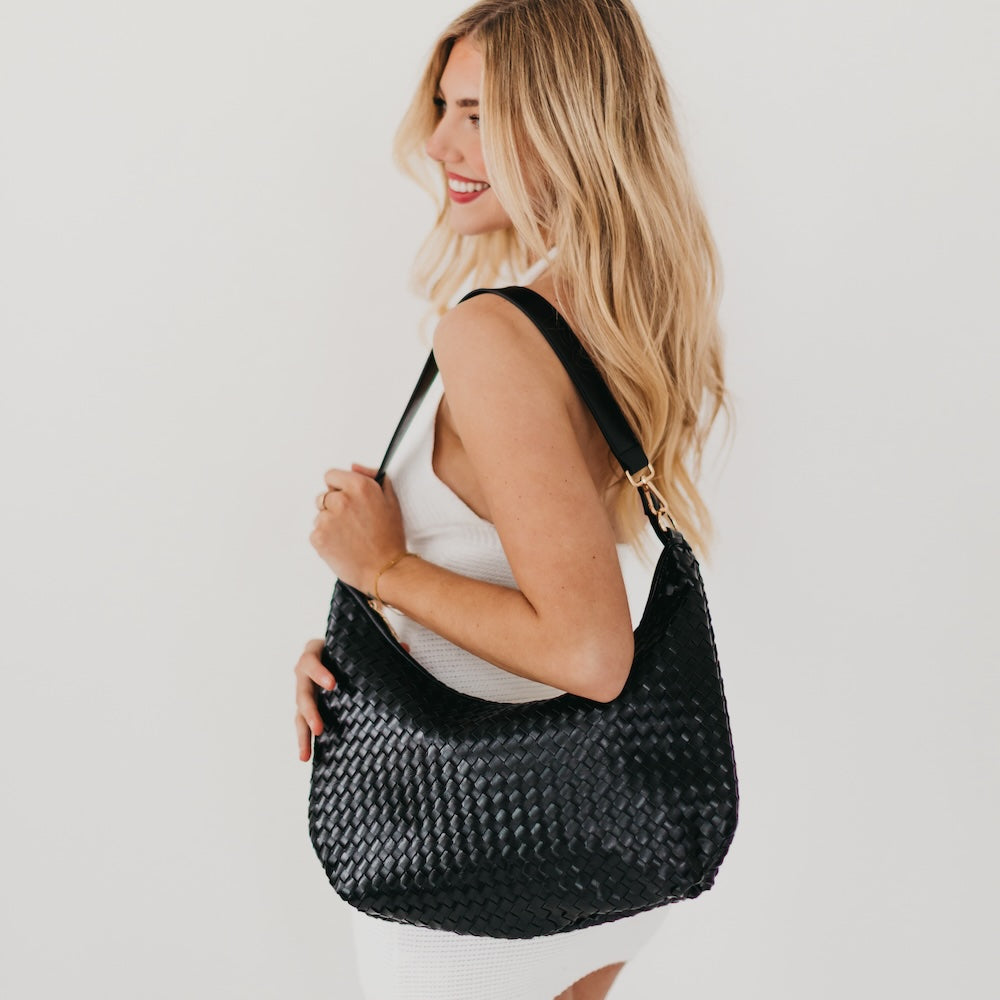 Sienna Slouchy Woven Shoulder Bag from Pretty Simple