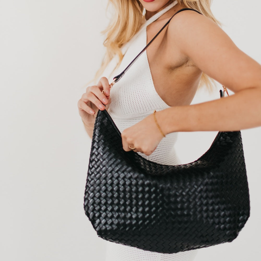 Sienna Slouchy Woven Shoulder Bag from Pretty Simple