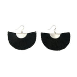 Silver Half Moon Fan Earrings from SLATE + SALT