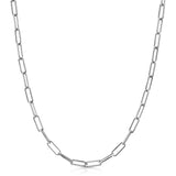 Silver Elongated Link Chain from eklexic