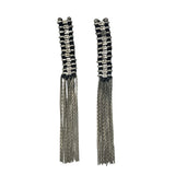 Silver Temple Tassel Earrings from SLATE + SALT